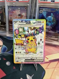 POKEMON PIKACHU EX RAINBOW FULL ART 219/191 HOLO SV08 SURGING SPARKS NM - Image 1