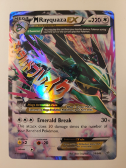M Rayquaza EX Pokemon XY - Roaring Skies 76/108 Holo NM - Image 1