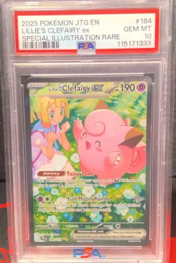 Pokemon Journey Together Lillie’s Clefairy ex 184/159 SIR PSA GEM MINT 10 - Image 1