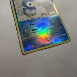 2007 Pokemon TCG Diamond & Pearl Piplup STAMPED Promo Reverse Holo 93/130 MP - Image 3