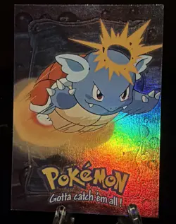 Mewtwo Strikes Back 1999 topps Pokemon The First Movie Rainbow Foil E8 Wartortle - Image 1