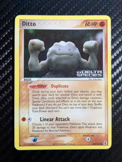 Ditto Geodude 62/113 Delta Species Reverse Holo LP Vintage 2005 Stamped Pokemon - Image 1