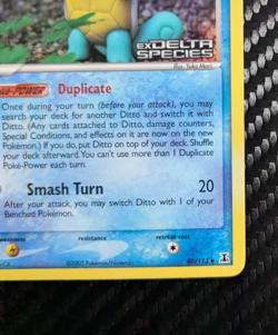 Ditto Squirtle 40/113 Delta Species Reverse Holo LP Vintage 2005 Stamped Pokemon - Image 4