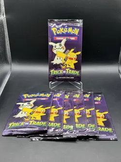 Pokemon 2025 Trick Or Trade 7 X Booster Packs (New Sealed) - Image 1