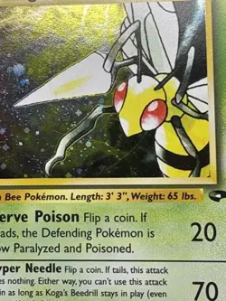 Pokemon TCG WOTC Gym Challenge Koga’s Beedrill 9/132 Holo - Image 4