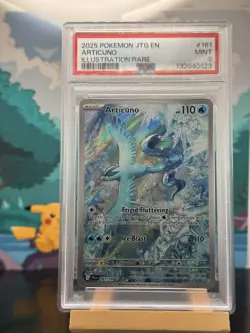 Pokemon TCG Journey Together Articuno Card 161/159 Illustration Rare, PSA 9 - Image 1