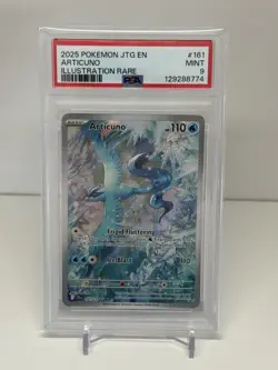 Pokemon TCG Journey Together Articuno Card 161/159 Illustration Rare, PSA 9 - Image 1