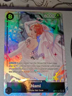 Nami OP15-086 SR Alt Art Parallel Wedding Dress One Piece TCG English NM - Image 1