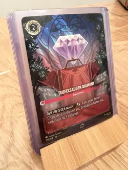 Disney Lorcana Devil's Eye Diamond 218/204 ENCHANTED Archazia's Island - German - Image 1