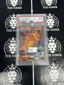2019 Pokemon SM Black Star Promo Hidden Fates Tins Charizard GX #SM211 PSA 10 - Image 1