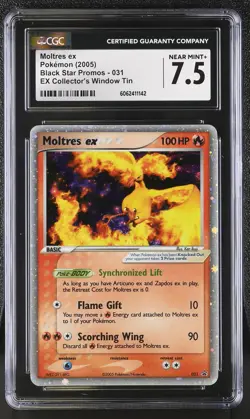 CGC 7.5 Moltres ex 2005 Black Star Promos 031 Holo Pokemon Card psa - Image 1
