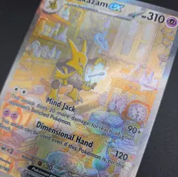 Pokemon Alakazam EX TCG Card 201/165 Scarlet & Violet 151 English NM Condition - Image 3