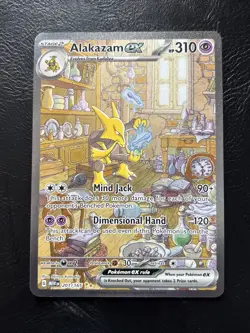 Pokemon TCG Alakazam EX TCG Scarlet Violet-151 Holo Card 201/165 English - Image 1