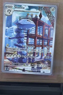 Pokemon TCG Steelix Paradox Rift Holo Illustration Card 208/182 NM - Image 1