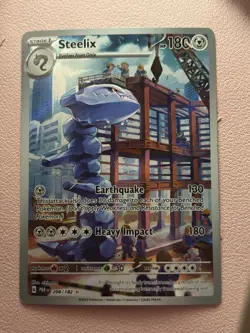 Pokemon TCG Steelix Paradox Rift Holo Card 208/182 Illustration Rare, NM/M - Image 1