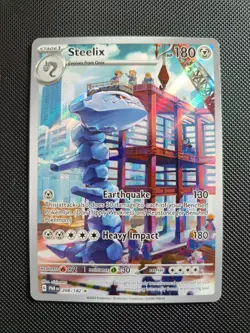 Pokemon TCG Steelix Paradox Rift Holo Card 208/182 Illustration Rare, NM/M - Image 1