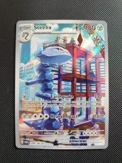 Pokemon TCG Steelix Paradox Rift Holo Card 208/182 Illustration Rare, NM/M - Image 2