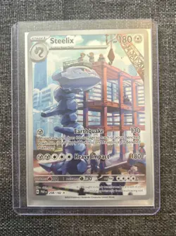 Pokemon TCG Steelix Paradox Rift Holo Card 208/182 Illustration Rare, NM/M - Image 1