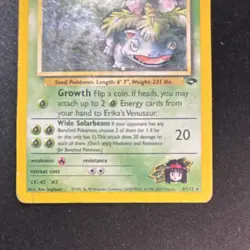 Pokemon Erika's Venusaur Gym Challenge Holo Rare Card 4/132 Unlimited 90HP - Image 3