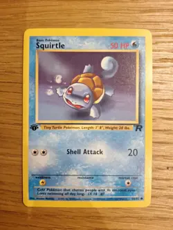 Pokemon Squirtle TCG Team Rocket Card 68/82 1st Edition Common NM - Image 1
