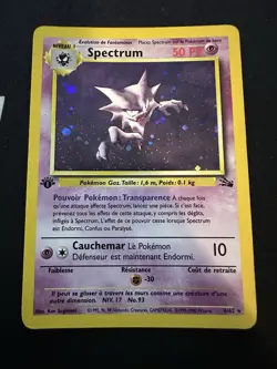 Haunter Fossil Holo 1st Edition 6/62 Rare French Pokemon Card - Image 1