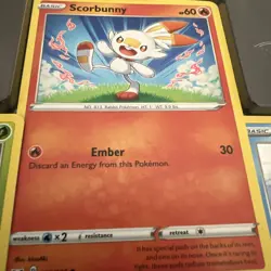 Pokemon TCG Scorbunny Grookey Sobble 3 Card Promo Set With Player Coin Marker - Image 4