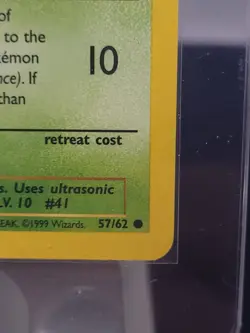 Zubat 1st Edition Fossil Set 57/62 1999 Pokemon TCG Card - Image 5