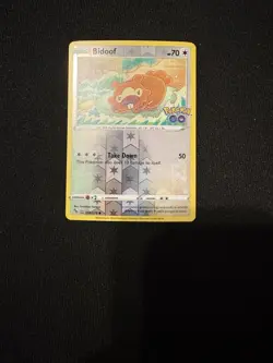 Pokemon Go Bidoof Reverse Holo Card Peelable Ditto, 059/078, TCG LP - Image 1