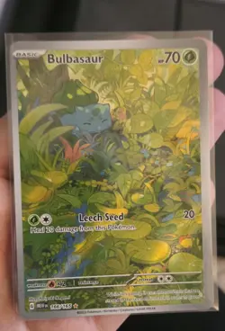 Pokemon TCG Bulbasaur 166/165 Scarlet & Violet 151 Illustration Rare Pack Fresh - Image 1