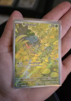 Pokemon TCG Bulbasaur 166/165 Scarlet & Violet 151 Illustration Rare Pack Fresh - Image 5