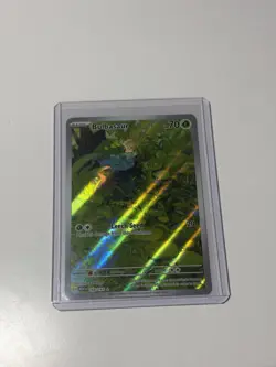 Pokemon TCG Bulbasaur 166/165 Scarlet & Violet 151 Illustration Rare NM English - Image 3