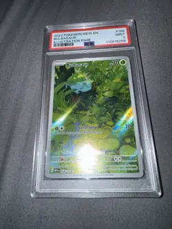 Pokemon TCG Bulbasaur Scarlet Violet-151 Illustration Rare Card 166/165 PSA 9 - Image 1