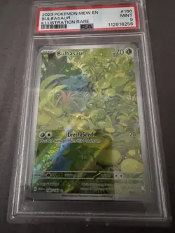 Pokemon TCG Bulbasaur Scarlet Violet-151 Illustration Rare Card 166/165 PSA 9 - Image 2
