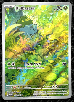 Bulbasaur 166/165 Scarlet & Violet 151 Illustration Rare Pokemon English TCG NM - Image 1