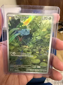 Pokemon TCG Bulbasaur Scarlet Violet 151 Illustration Rare English Card 166/165 - Image 1