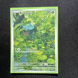 Pokemon TCG Bulbasaur Scarlet Violet 151 Illustration Rare English Card 166/165 - Image 1