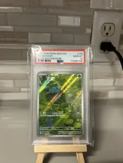 Pokemon TCG Bulbasaur 166/165 Scarlet & Violet 151 Illustration Rare PSA 10 - Image 1