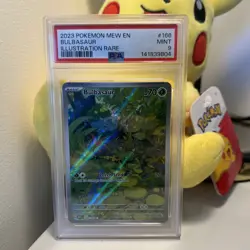 Pokemon TCG Bulbasaur Scarlet Violet-151 Illustration Rare Card 166/165 PSA 9 - Image 1