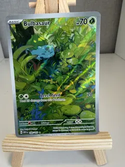 Pokemon TCG Bulbasaur Scarlet Violet 151 Illustration Rare English Card 166/165 - Image 1