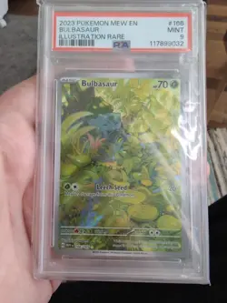 Pokemon TCG Bulbasaur Scarlet Violet-151 Illustration Rare Card 166/165 PSA 9 - Image 1