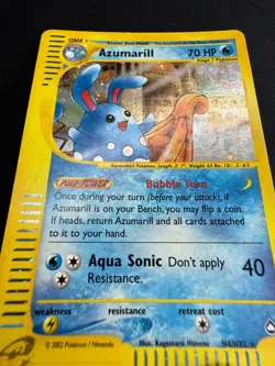 Pokemon Azumarill H4/H32 Aquapolis Rare Holo Unlimited Wizards ENG Vintage Cards - Image 4