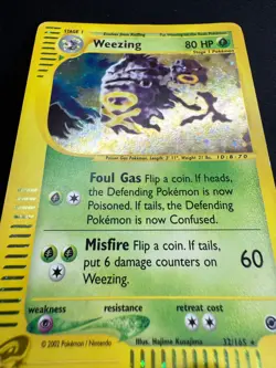 Pokemon Weezing 32/165 Expedition Rare Holo Unlimited Wizards ENG Vintage Cards - Image 4
