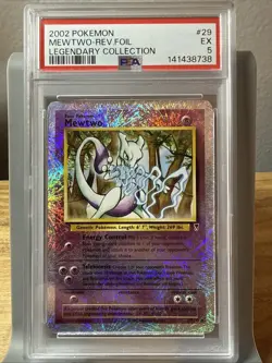 Pokemon PSA 5 Mewtwo Reverse Holo Foil - Legendary Collection 2002 - Image 1