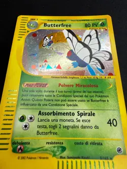 Pokemon Butterfree 5/165 Expedition Rara Holo Unlimited Wizards IT Carte Vintage - Image 4