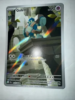 Pokemon TCG SV black bolt Golett 122/086 Illustration Rare - Image 2