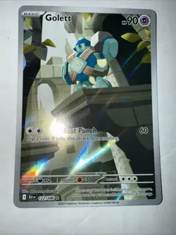 Pokemon TCG SV black bolt Golett 122/086 Illustration Rare - Image 3