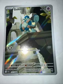 Pokemon TCG SV black bolt Golett 122/086 Illustration Rare - Image 4
