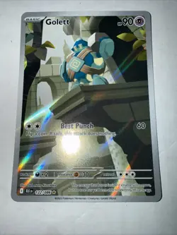Pokemon TCG SV black bolt Golett 122/086 Illustration Rare - Image 5
