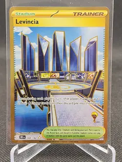 Pokemon Levincia 244/182 SV10 Destined Rivals Holo Hyper Rare Trainer Stadium - Image 1