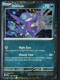 Swirl 🌀 136/193 Sableye Paldea Evolved - Cosmos Holo Pokemon TCG - Image 2